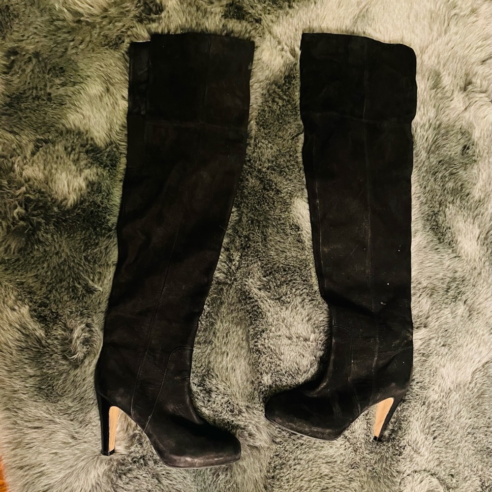 Soft leather black boots